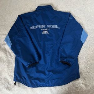 Vintage 2005 Reebok NFL Super Bowl XXXIX Double Zip Windbreaker Jacket Sz M